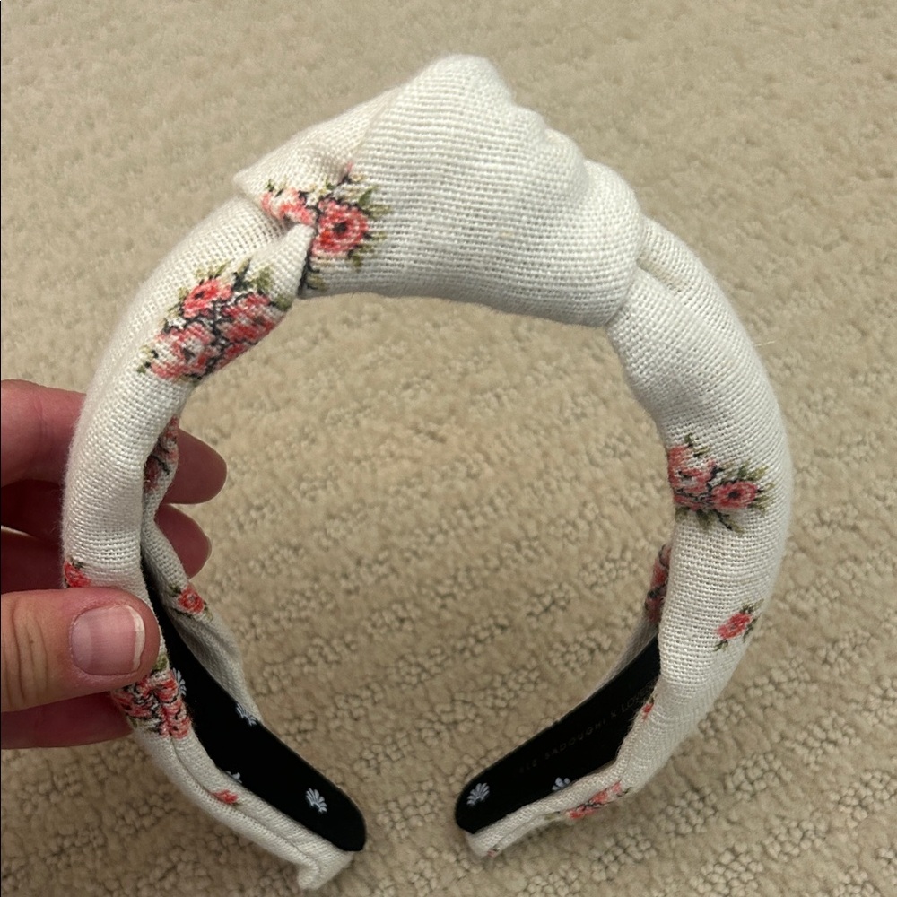 Lele Sadoughi x Love Shack Fancy Floral Cream Headband